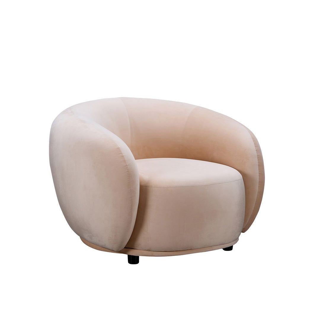 Curvo Occasional Armchair - Velvet Shell - sofa Shell Velvet BUBULAND HOME