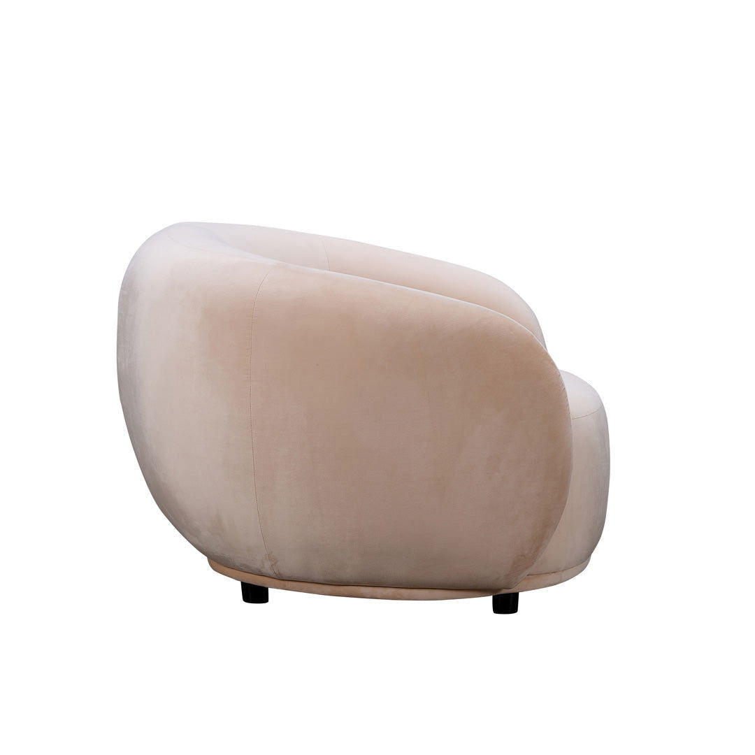 Curvo Occasional Armchair - Velvet Shell - sofa Shell Velvet BUBULAND HOME