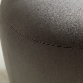 Curvo Velvet Oval Ottoman - Grey - sofa Grey Velvet BUBULAND HOME