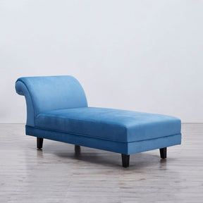 Delatite Velvet Daybed Chaise Lounge - Blue BUBULAND HOME