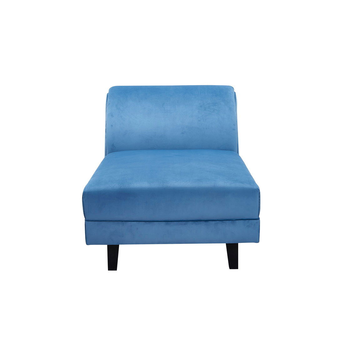 Delatite Velvet Daybed Chaise Lounge - Blue BUBULAND HOME
