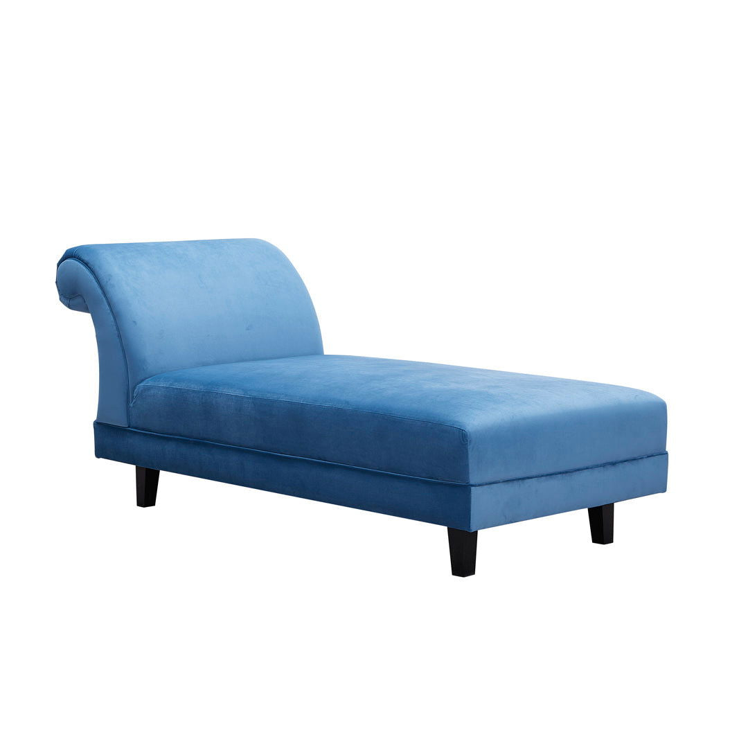 Delatite Velvet Daybed Chaise Lounge - Blue BUBULAND HOME