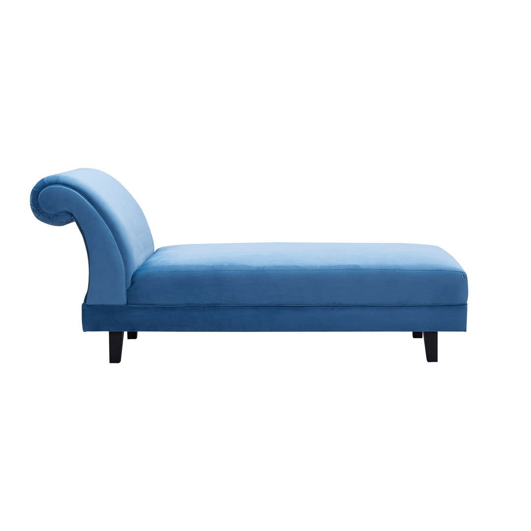 Delatite Velvet Daybed Chaise Lounge - Blue BUBULAND HOME