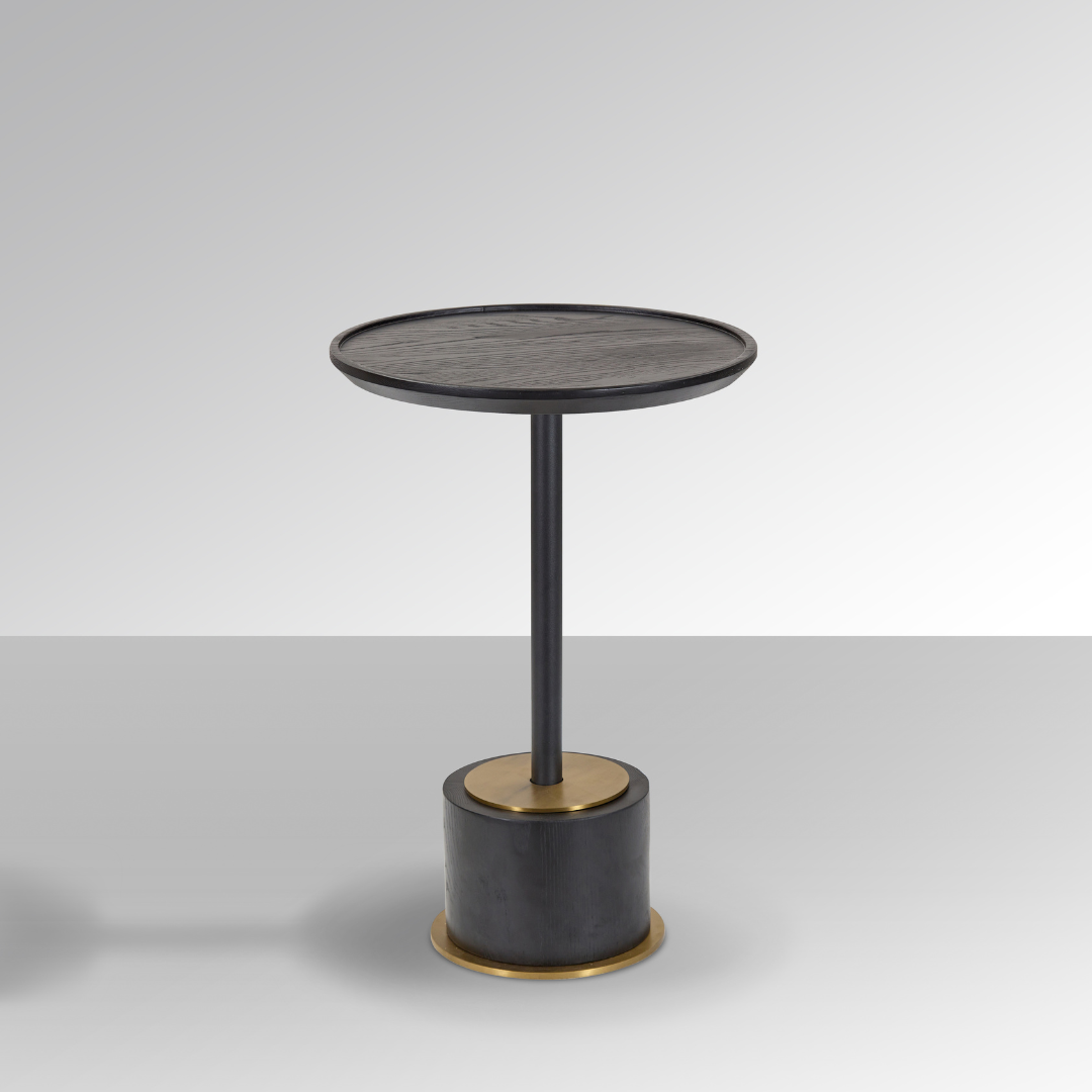 Dion Black Timber Side Table BUBULAND HOME