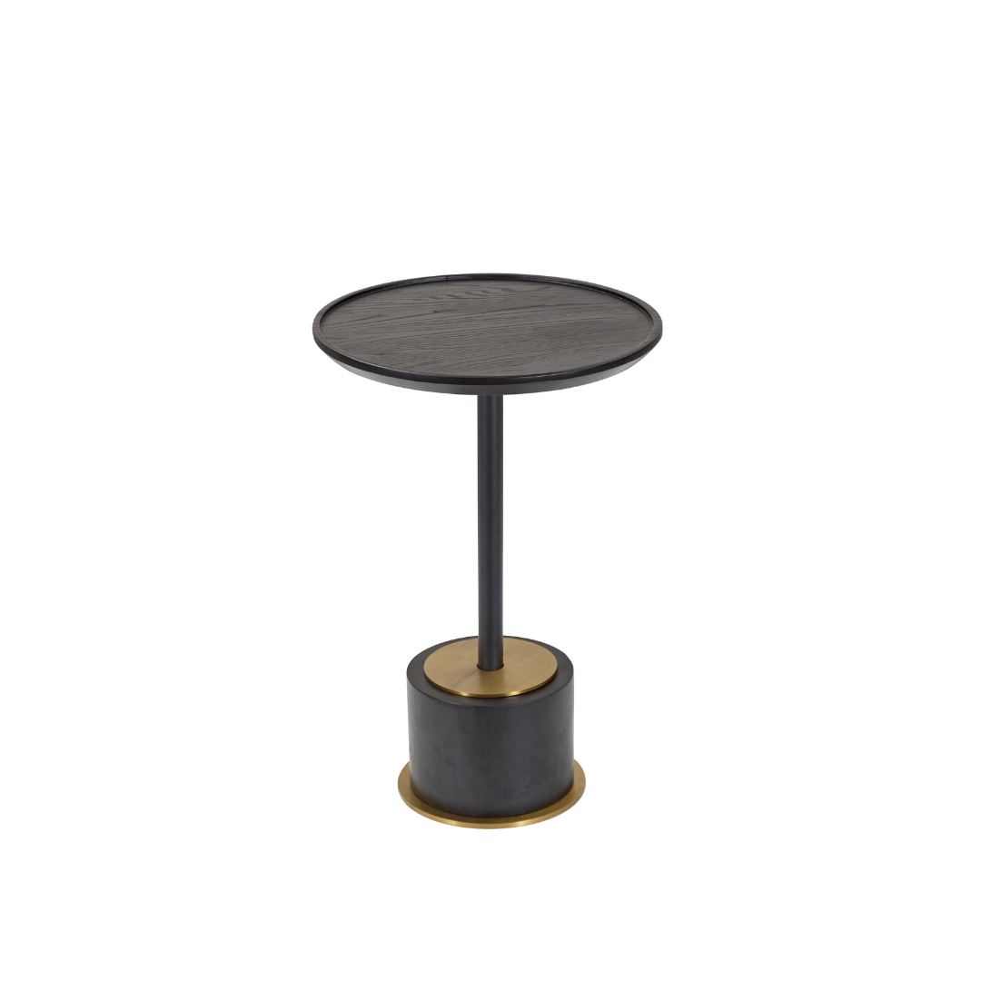 Dion Black Timber Side Table - Side Table Default Title BUBULAND HOME