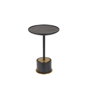 Dion Black Timber Side Table - Side Table Default Title BUBULAND HOME