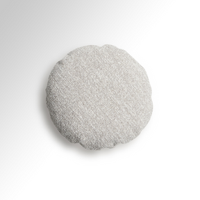 Moon Premium Weave Fabric Cushion - Dual Colours White/Dove Grey Flat Round - Cushions Dove Grey BUBULAND HOME