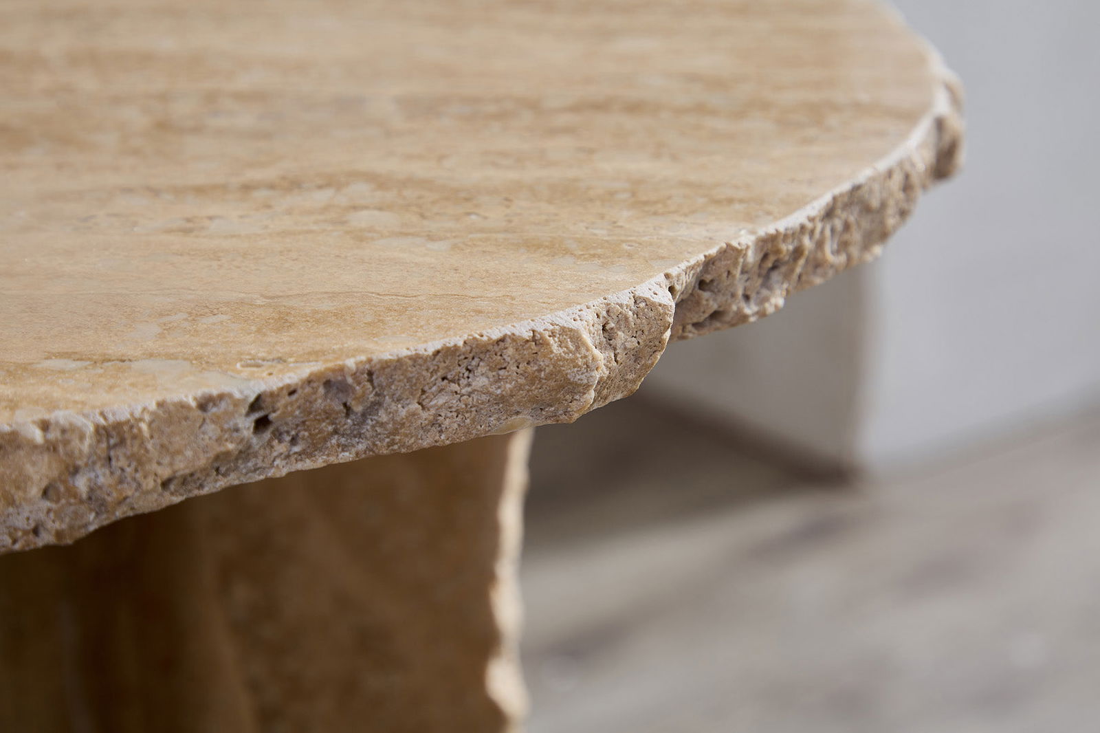 Edge Travertine Side Table - BUBULAND HOME