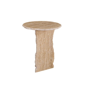 Edge Travertine Side Table BUBULAND HOME