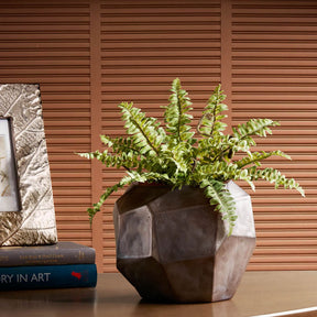 Faceted Irregular Cut Glass Vase BUBULAND HOME