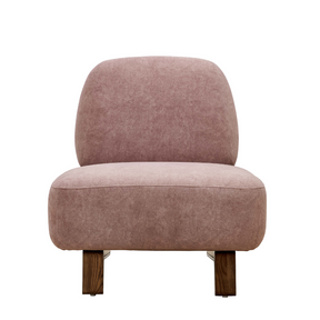 Farah Occasional Chair Dusty Pink Performance Front On in White Background
