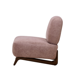 Farah Occasional Chair Dusty Pink Performance Side On in White Background