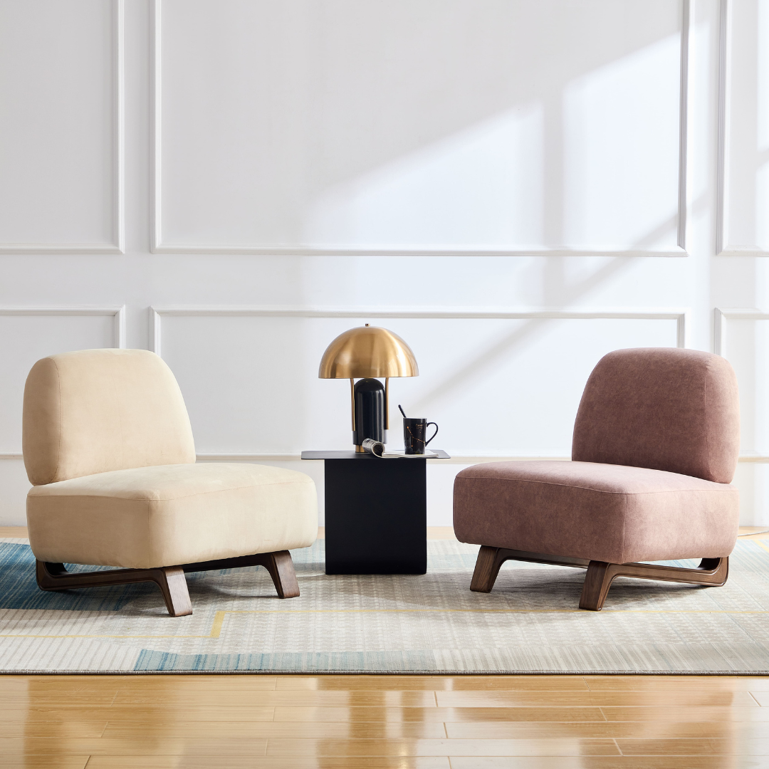 Farah Occasional Chair - Dusty Pink Velvet Performance BUBULAND HOME
