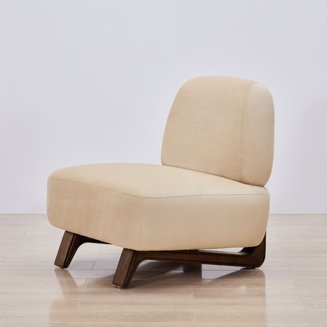 Farah Occasional Chair - Sand Velvet BUBULAND HOME
