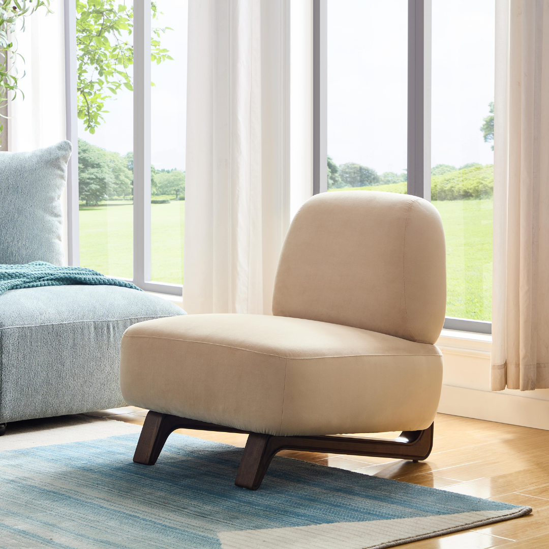 Farah Occasional Chair - Sand Velvet BUBULAND HOME