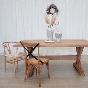 Farmhouse Trestle Table BUBULAND HOME