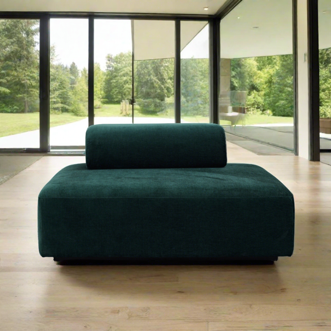 Flex Rectangular Chaise Lounge - Green - BUBULAND HOME