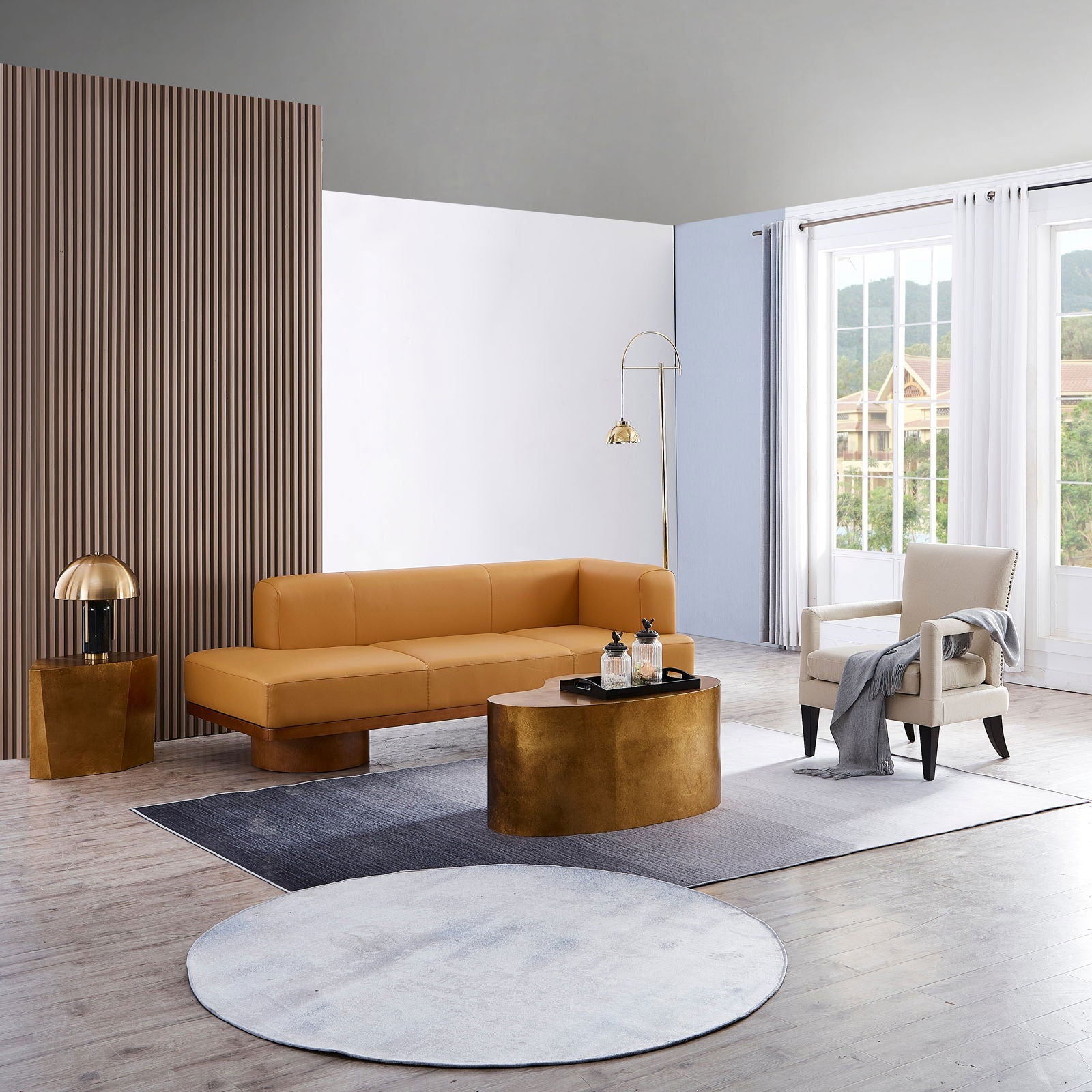 George Leather Daybed Sofa BUBULAND HOME