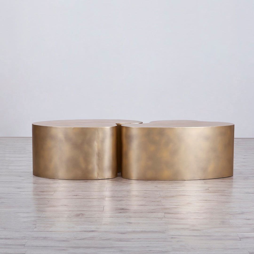 Golden Brass Coffee Table - BUBULAND HOME