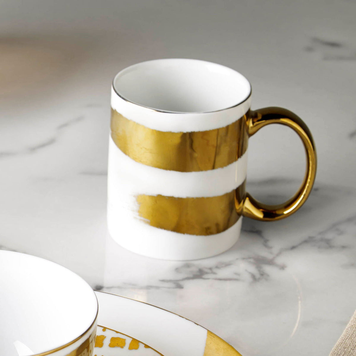 Golden Paint Brush Mug BUBULAND HOME