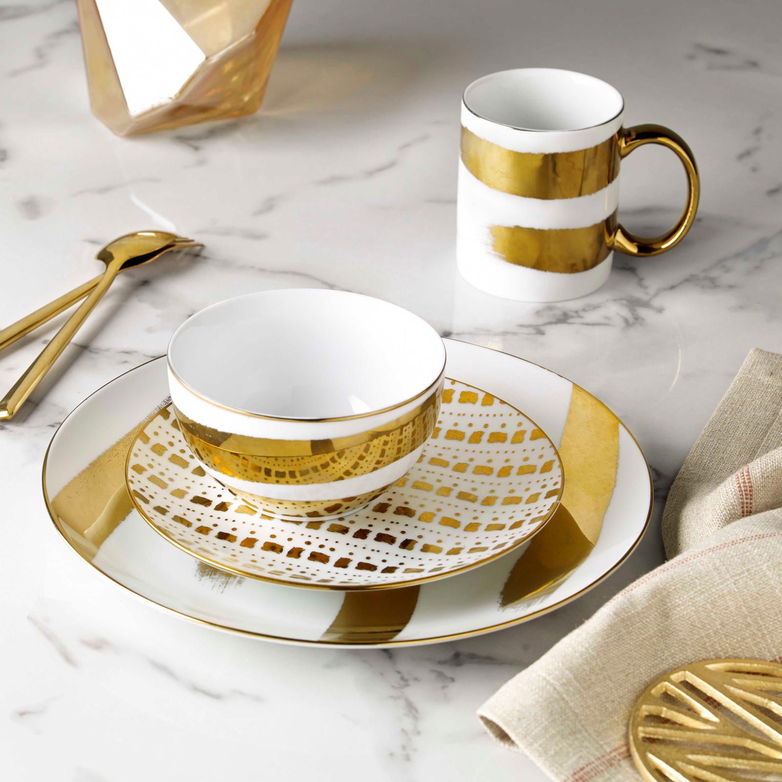 Golden Paint Brush Mug - Tableware Default Title BUBULAND HOME