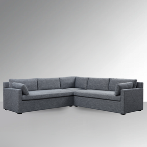 Hamilton L-Shaped Modular Sofa - Navy & Grey Weave BUBULAND HOME