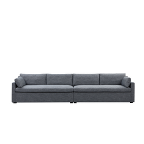 Hamilton L-Shaped Modular Sofa - Navy & Grey Weave BUBULAND HOME