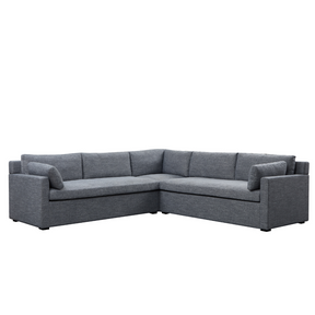 Hamilton L-Shaped Modular Sofa - Navy & Grey Weave BUBULAND HOME