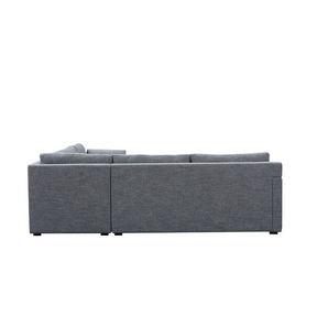 Hamilton L-Shaped Modular Sofa - Navy & Grey Weave BUBULAND HOME