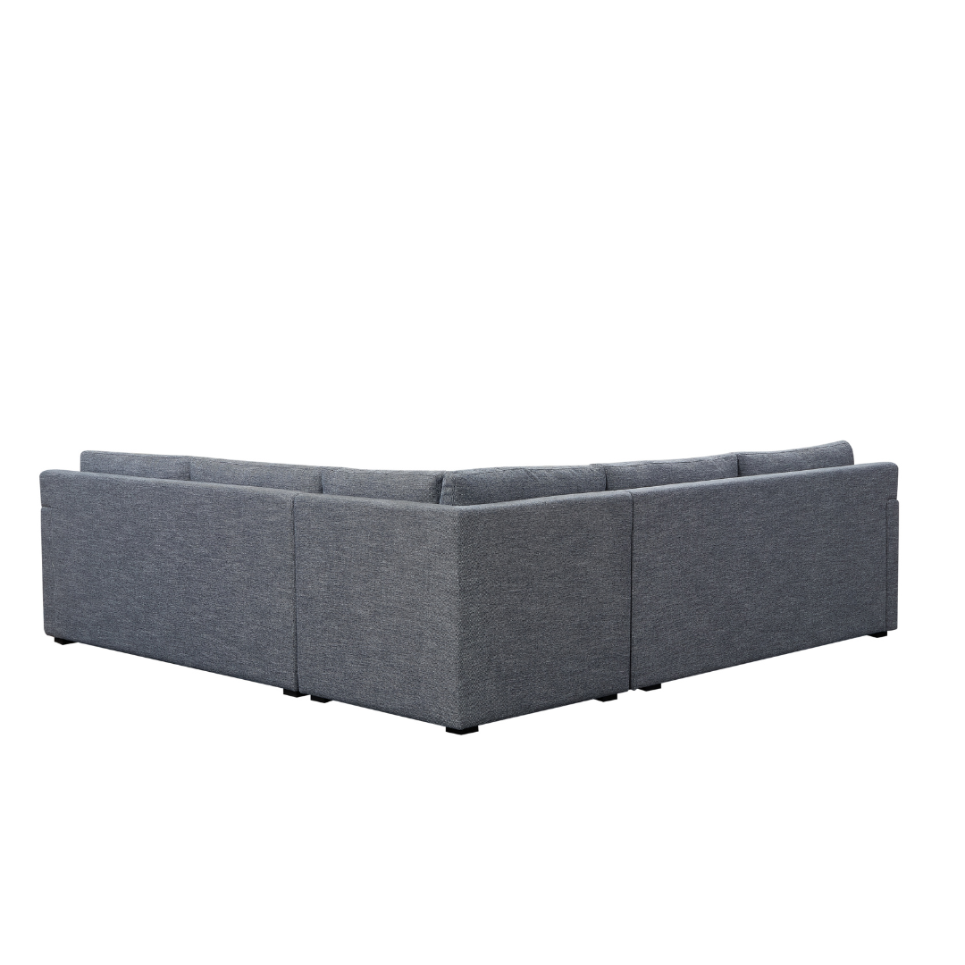 Hamilton L-Shaped Modular Sofa - Navy & Grey Weave BUBULAND HOME