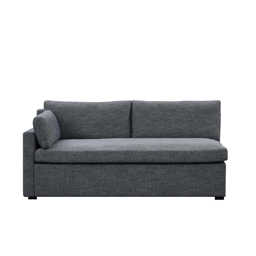 Hamilton L-Shaped Modular Sofa - Navy & Grey Weave BUBULAND HOME