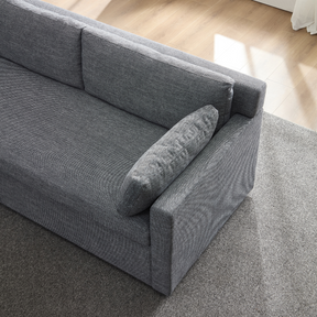 Hamilton L-Shaped Modular Sofa - Navy & Grey Weave BUBULAND HOME