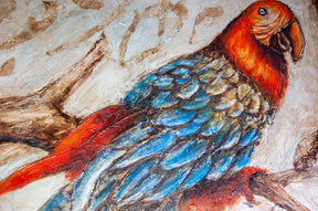 Hand Painted Parrot Wall Art - Homewares Default Title BUBULAND HOME