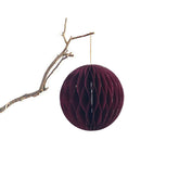 Happy Elves Origami Decoration - Bauble Wine Red - Seasonal & Holiday Decorations Default Title BUBULAND HOME