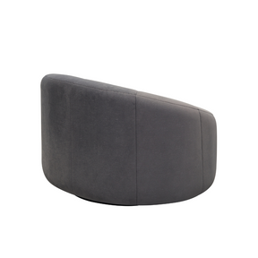 Hugo Swivel Armchair - Grey Patterned Velvet BUBULAND HOME