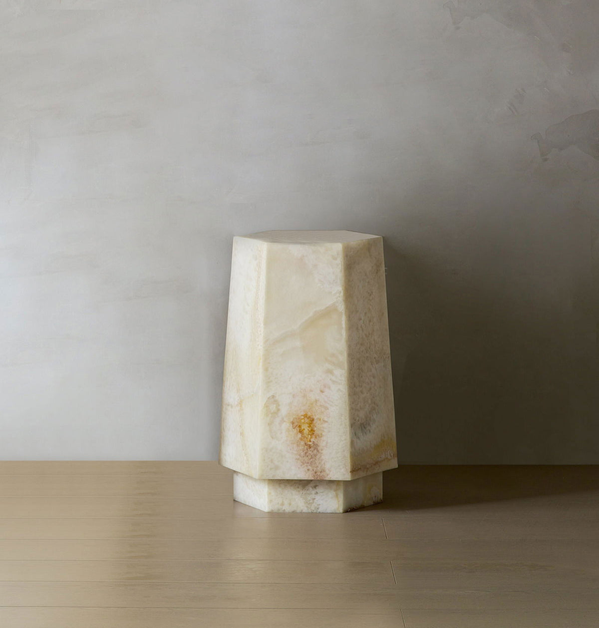 Jade Hexagonal Marble Plinth - Short BUBULAND HOME