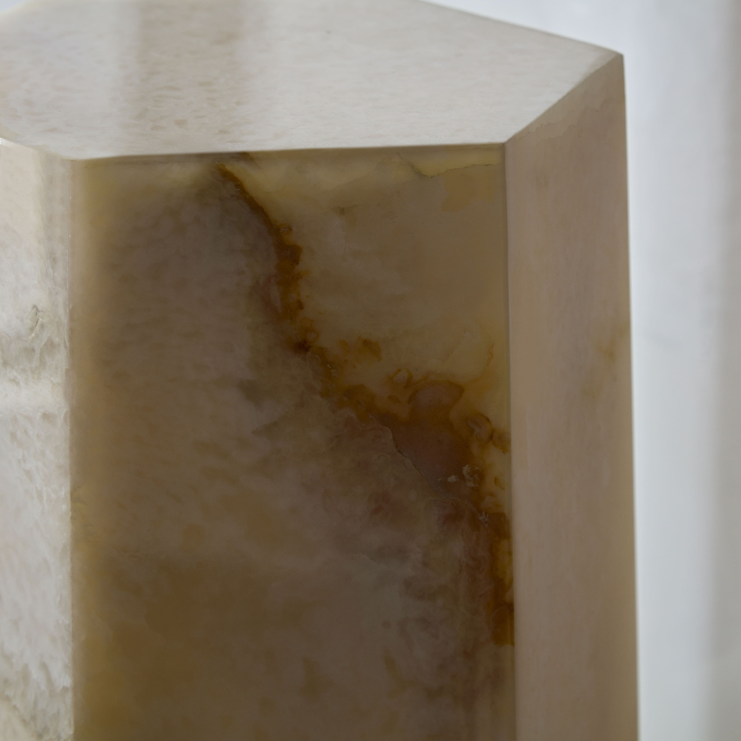 Jade Hexagonal Marble Plinth - Short BUBULAND HOME