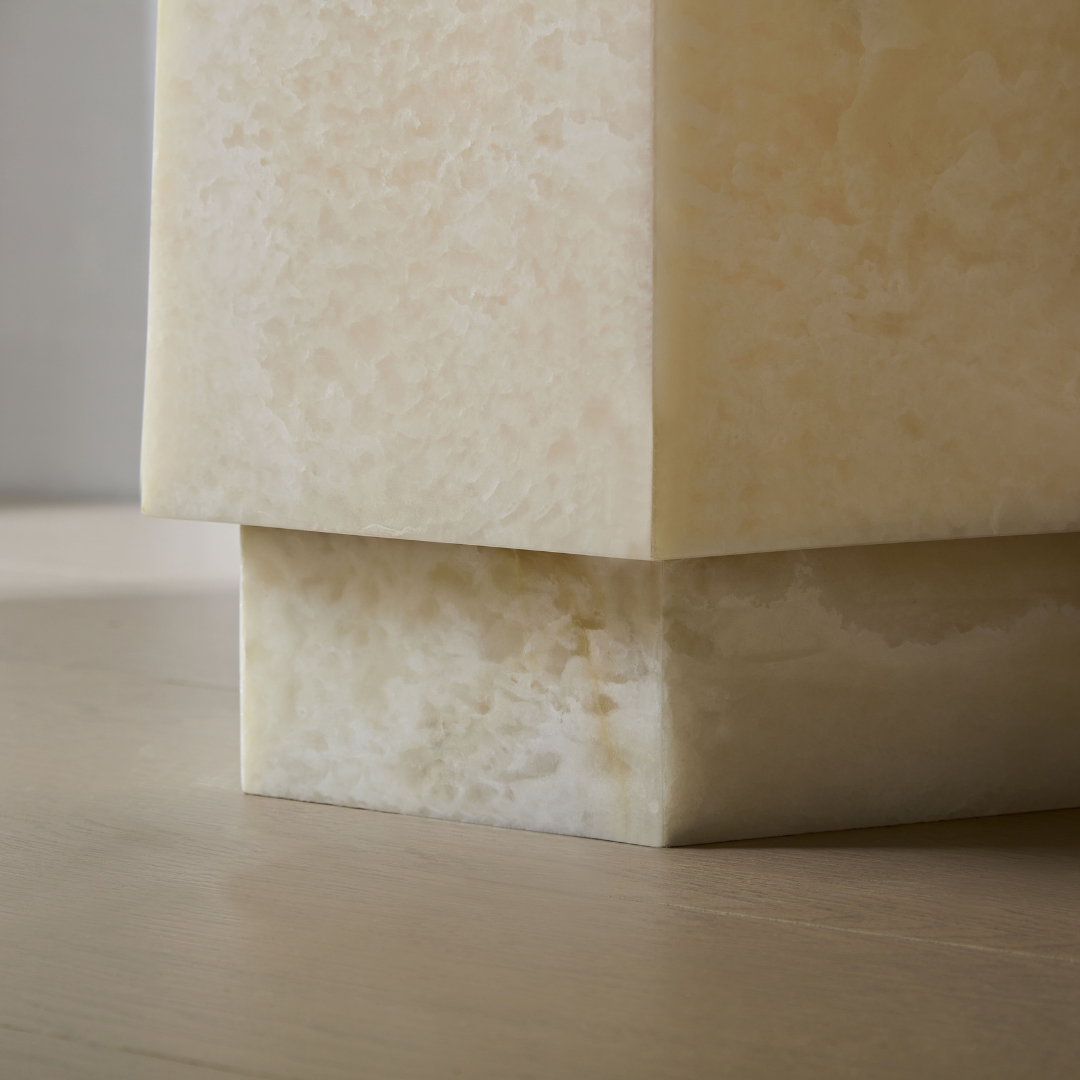 Jade Hexagonal Marble Plinth - Short BUBULAND HOME