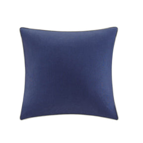 Kinsey Cotton Embroidered Cushions - Cushions Navy BUBULAND HOME