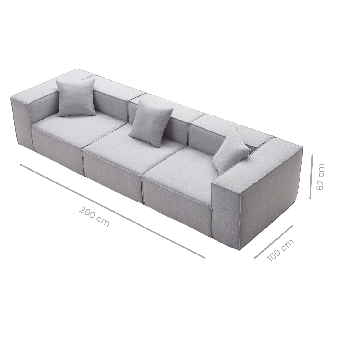 Linea Modular Sofa - Weaved Fabric BUBULAND HOME