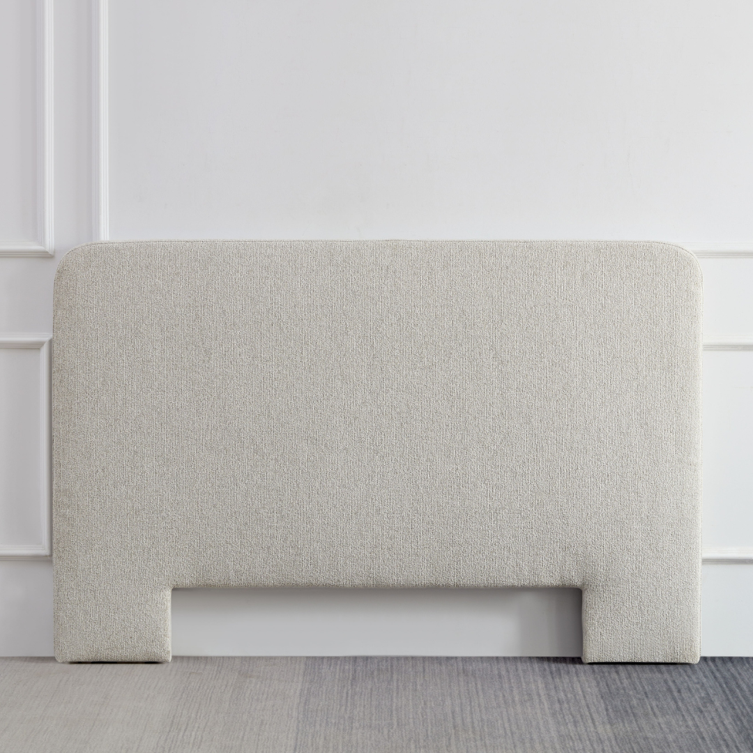 Lisa Bedhead with Bottom Cable Management Cutout - Weave Oatmeal BUBULAND HOME