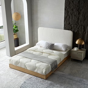 Lisa Bedhead with Bottom Cable Management Cutout - Weave Oatmeal - Bedhead Queen / Weave Oatmeal BUBULAND HOME