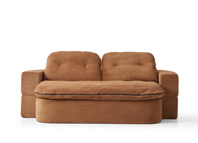 Loop Convertible Sofa Bed - Textured Fabric - sofa Natural White Textured Fabric BUBULAND HOME