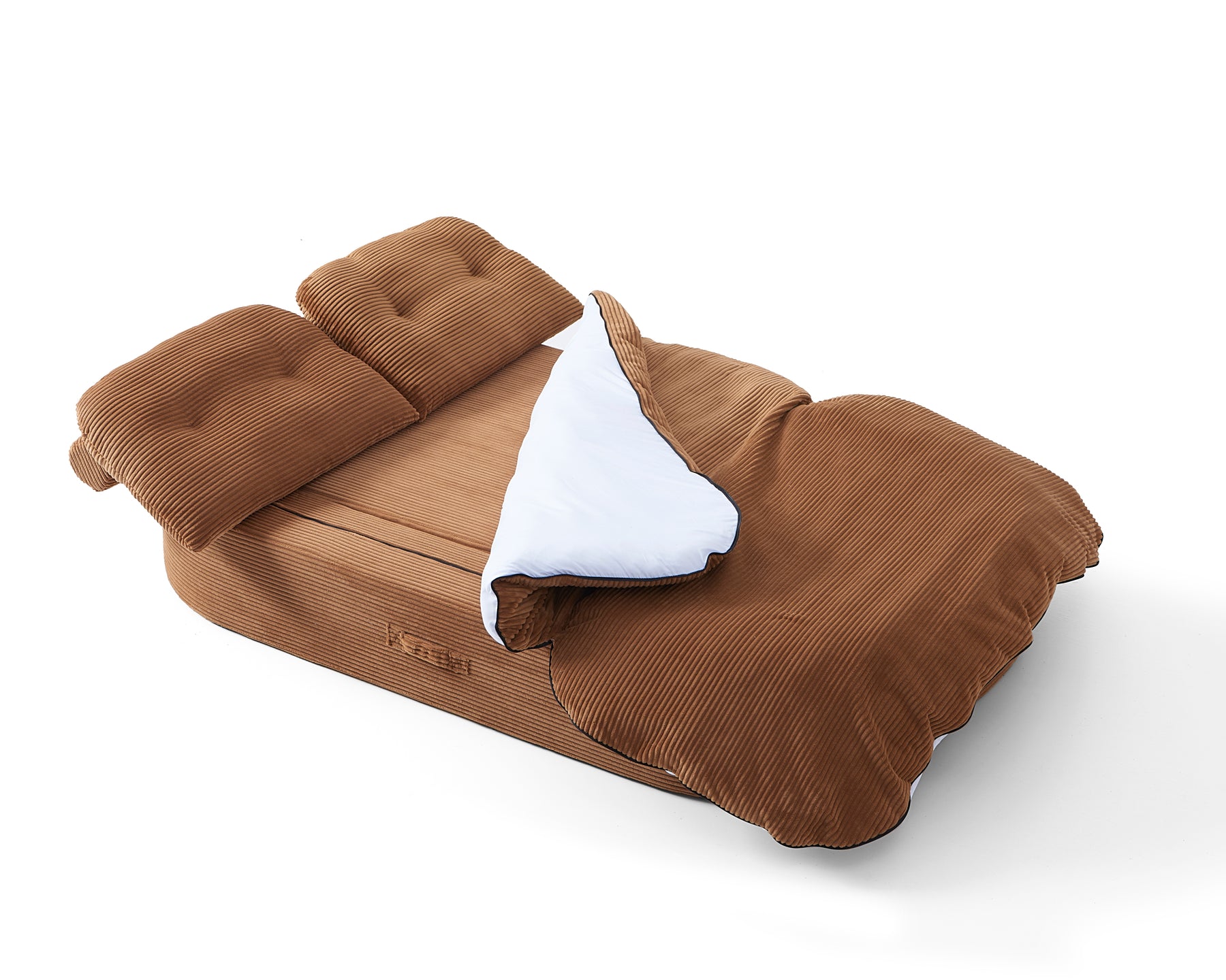 Loop Convertible Sofa Bed - Textured Fabric - sofa Natural White Textured Fabric BUBULAND HOME