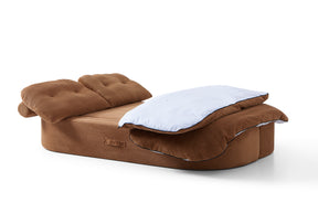 Loop Convertible Sofa Bed - Textured Fabric - sofa Natural White Textured Fabric BUBULAND HOME