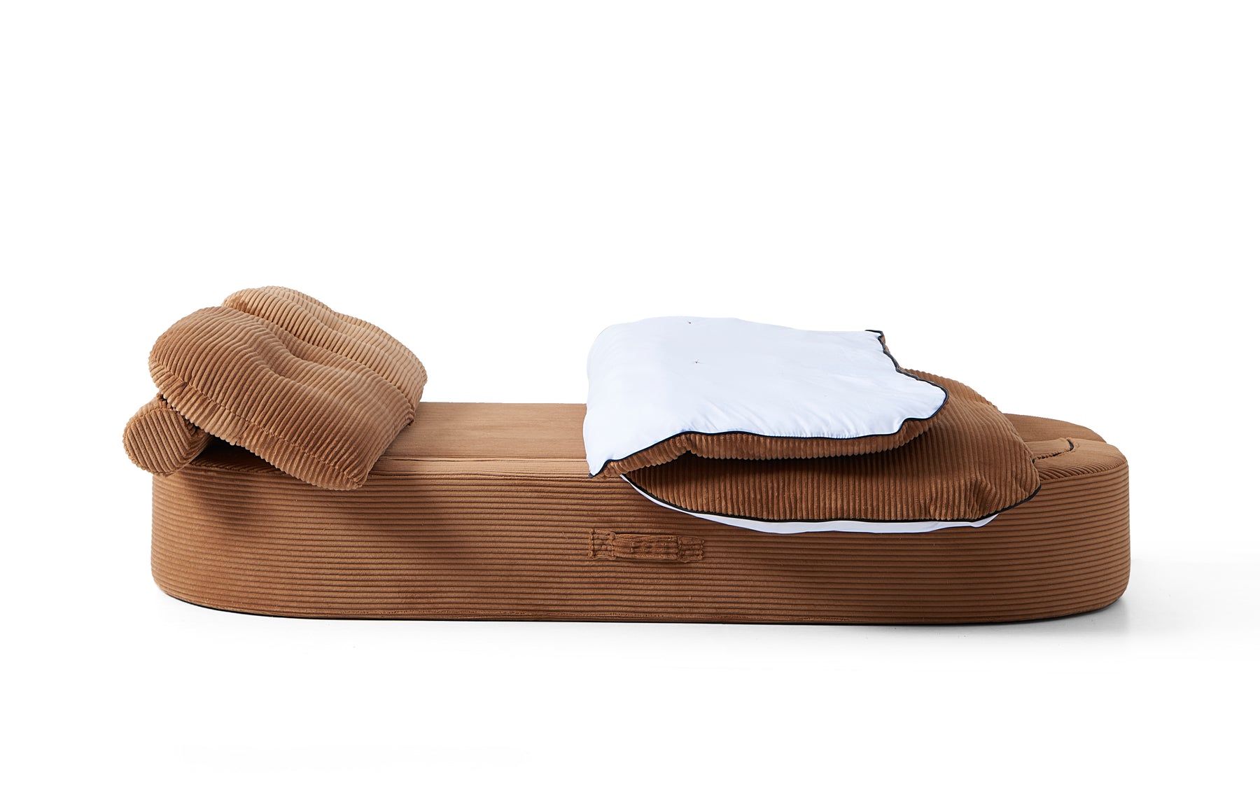 Loop Convertible Sofa Bed - Textured Fabric - sofa Natural White Textured Fabric BUBULAND HOME