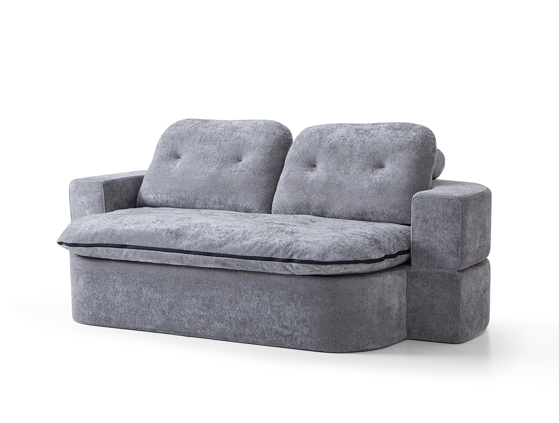 Loop Convertible Sofa Bed - Textured Fabric - sofa Natural White Textured Fabric BUBULAND HOME