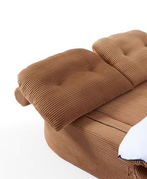 Loop Convertible Sofa Bed - Textured Fabric - sofa Natural White Textured Fabric BUBULAND HOME