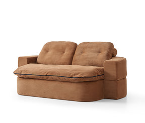 Loop Convertible Sofa Bed - Textured Fabric - sofa Natural White Textured Fabric BUBULAND HOME