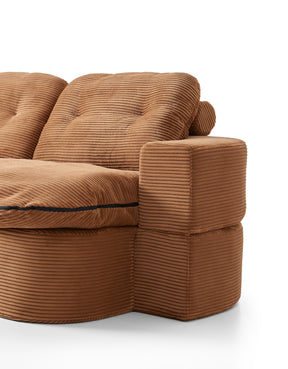 Loop Convertible Sofa Bed - Textured Fabric - sofa Natural White Textured Fabric BUBULAND HOME